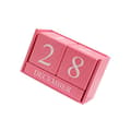 Miniatyrbilde 4 av 4: INF Evigvarende Kalender i Tre for Skrivebord Rosa