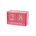 Miniatyrbilde 1 av 4: INF Evigvarende Kalender i Tre for Skrivebord Rosa