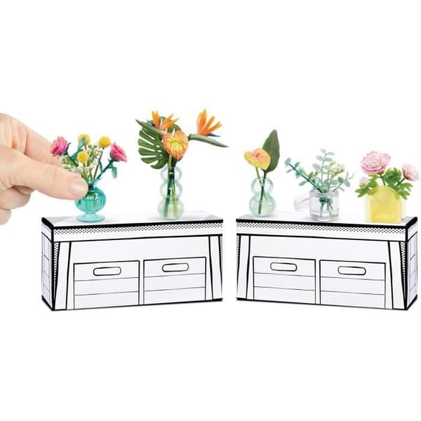 MGA Miniverse - Botaniska växter - Kreativt spel - Miniväxter - Kreativ och dekorativ fritidsaktivitet i harts - Ej ätbar - 8 år och äldre -