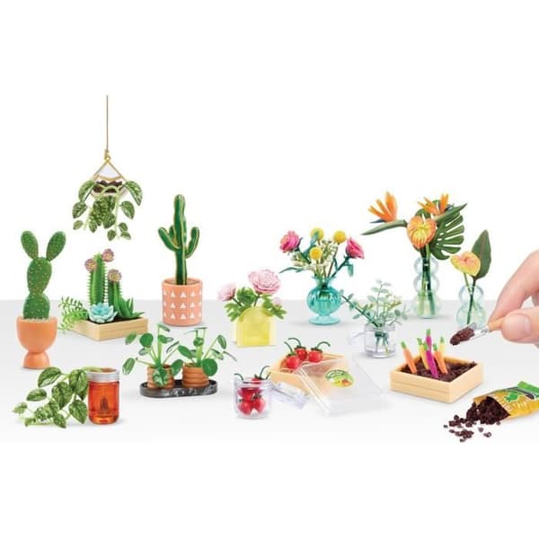 MGA Miniverse - Botaniska växter - Kreativt spel - Miniväxter - Kreativ och dekorativ fritidsaktivitet i harts - Ej ätbar - 8 år och äldre -