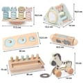 Miniatyrbillede 8 af 10: Mamabrum Montessori legesæt 19-24 måneder - 6 dele pædagogisk trælegetøj til balance, sortering og motorik