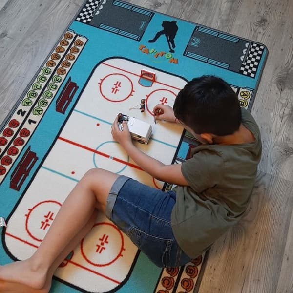 Ishockey lekmatta för barn - TAPITOM - 95 x 133 cm - Polyamidfiber - CE-standarder