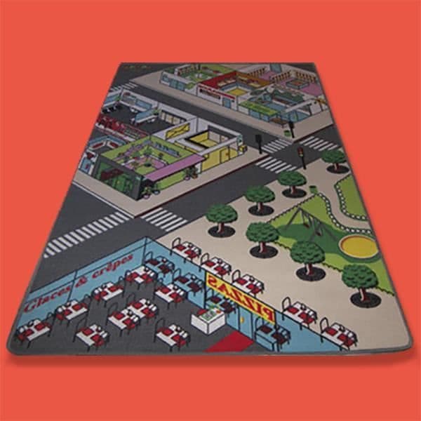 City lekmatta - TAPITOM® - City och dess butiker - 130cm x 200cm - Polyamidfiber