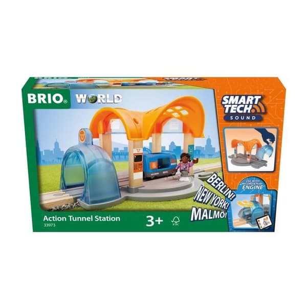 BRIO World Gare Smart Tech Sound - Tillbehör för tågbana i trä - Ravensburger - Mixat från 3 år