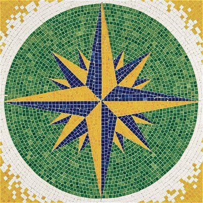 Glaserad keramisk mosaik