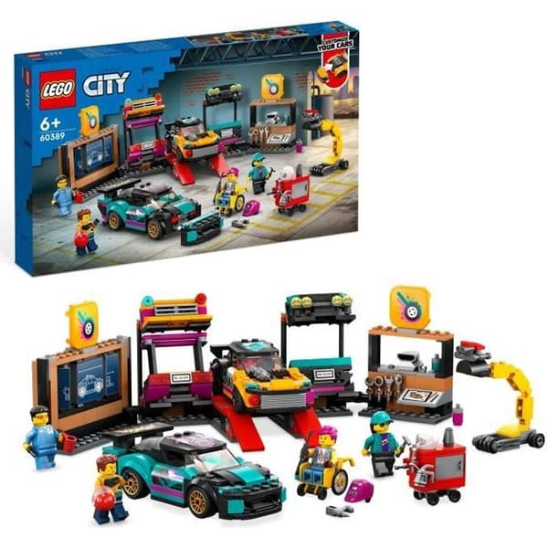 LEGO® City 60389 Anpassningsgarage, leksaksbilar, verkstad och minifigurer