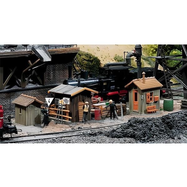 Modelltillverkning - FALLER - 3 vägmanshyddor - HO modelljärnväg - 1880 - 1920