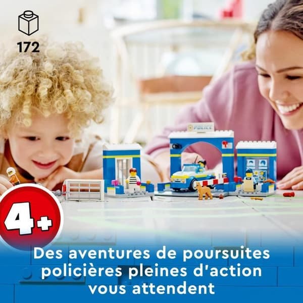 LEGO® City 60370 polisstationsjakt, leksaksbil och motorcykel, fängelse