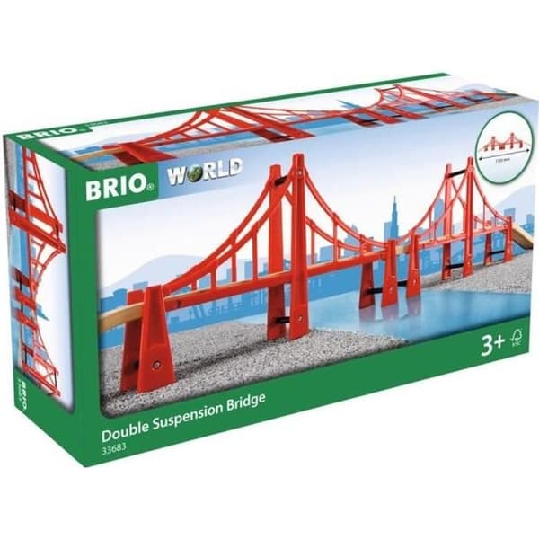 Brio 33683 dubbel hängbro för tågkrets i trä - 113cm - Blandat - Från 3 år