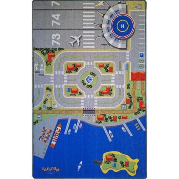 Lekmatta för barn – fordon 95 x 133 cm