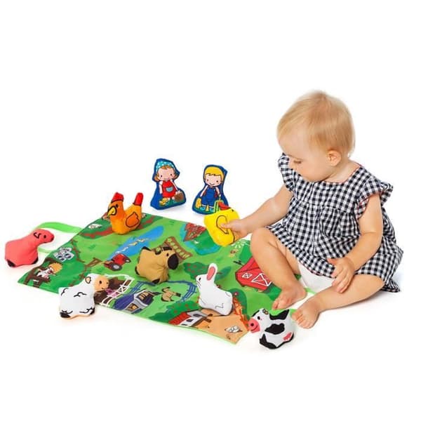 Lekmatta - MOLTO - Farm &amp; Fun - Flerfärgad - Inomhus - Baby - 12 månader