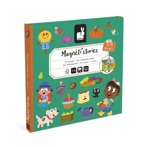 Magnéti'Stories Le Potager - Utbildningsspel med magneter 30 magneter - Barnleksak i FSC-karton - Från 3 år