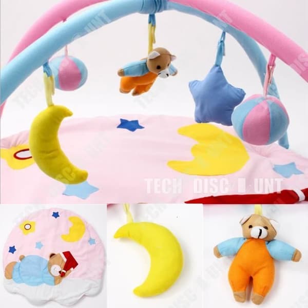 TD® Krypmatta Babyspelfilt Golv Krypleksaksstöd Söt Kul Trötthet Sova Rosa Färgglad Liten Söt