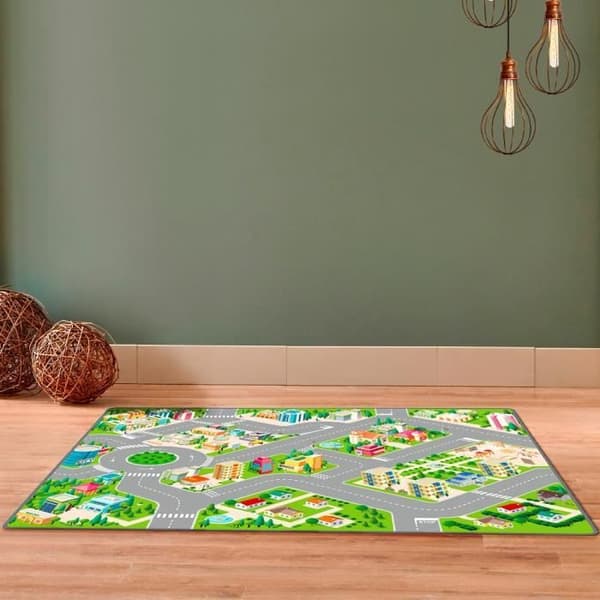 Lekmatta för barn - STARLUX - City Circuit - Halkfri - 120 x 80 cm