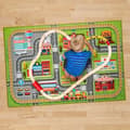 Miniatyrbild 2 av 6: Relaxdays Bilspelmatta, stadsmönster, halkfri, för ditt barn, polyester, L x B 150 x 100 cm, färgglad