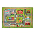 Miniatyrbild 1 av 6: Relaxdays Bilspelmatta, stadsmönster, halkfri, för ditt barn, polyester, L x B 150 x 100 cm, färgglad