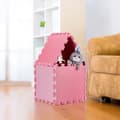 Miniatyrbild 2 av 4: Relaxdays pusselmatta 25 bitar, EVA-skum, fri från skadliga ämnen, 0,77 m2, lekkakel för barn med kant, rosa