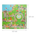 Miniatyrbild 4 av 6: Relaxdays cirkeltapet, 4 pusselbitar, utan föroreningar, EVA-skum, barnrum, L x B: 121 x 121 cm, färgglad