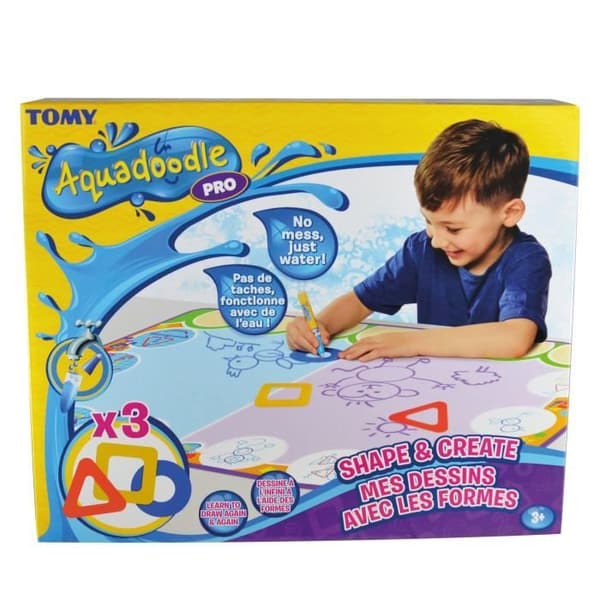 Ritmatta - AQUA DOODLE - Mina teckningar med former - Barn - L75 x D0,3 x Ht48 cm - Blå