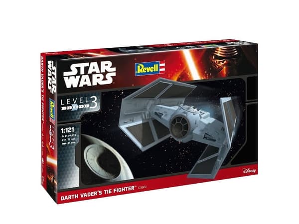 Revell Darth Vaders TIE Fighter, romfergemodell, monteringssett, 1:121, Darth Vaders TIE Fighter, plast, Star Wars