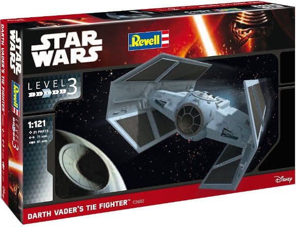 Revell Darth Vaders TIE Fighter, romfergemodell, monteringssett, 1:121, Darth Vaders TIE Fighter, plast, Star Wars