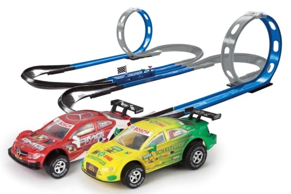Darda DTM Turbo Fighter, Set med fordon och bana, 5 År, Svart, Blå, Multifärg, Grön, Röd, Gul