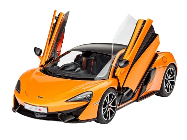 Revell modellbyggsats bil 1:24 - McLaren 570S i skala 1:24, Nivå 3, trogen reproduktion med många detaljer, , Modellsats med grundläggande tillbehör,