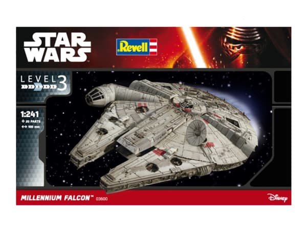 Revell Millennium Falcon, Modell av rymdfärja, Monteringssats, 1:241, Millennium Falcon, Star Wars 7 Episode, 20 styck