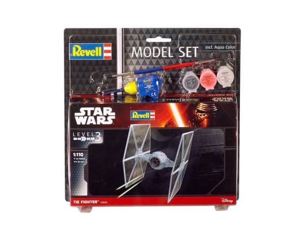 Revell Model Set TIE Fighter, Spaceplane model, Kokoamispakkaus, 1:110, TIE, Star Wars, Edistynyt