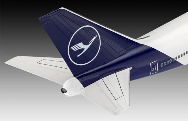 Revell Boeing 747-8 Lufthansa "New Livery", Lentokone, 13 vuosi/vuosia, Sininen, Valkoinen, Aircraft model, 476 mm, 525 mm