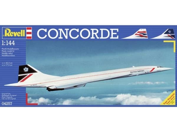 Revell Concorde British Airways, modellfly, monteringssett, 1:144, Concorde British Airways, plast, enkel øvelse