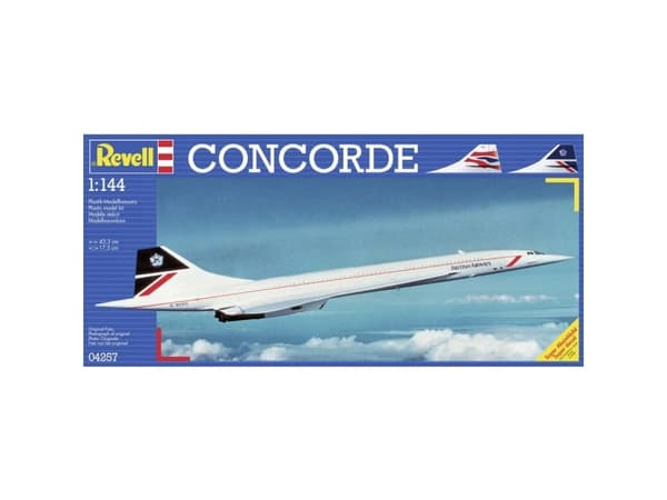 Revell Concorde British Airways, modellfly, monteringssett, 1:144, Concorde British Airways, plast, enkel øvelse