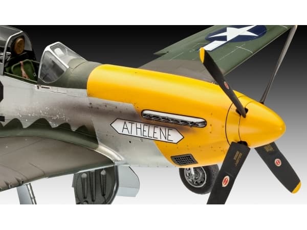 Revell P-51D Mustang, Luftfarkostmodell med fast vinge, Monteringssats, 1:32, P-51D Mustang, Hankoppling, Plast