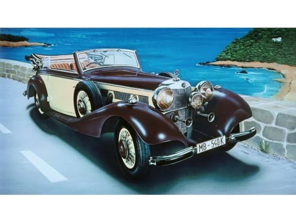 Italeri 3701, Klassisk bil, Monteringssett, 1:24, MERCEDES BENZ 540K, Flerfarget, Landkjøretøy modell