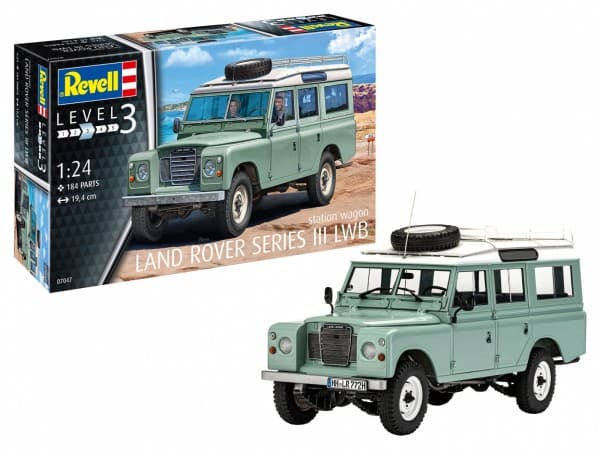 Revell Land Rover Series III, Monteringssett, 1:24, Land Rover Series III, Alle kjønn, Plast, 184 stykker