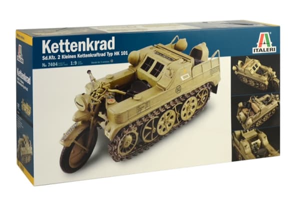 Italeri KETTENKRAD, Military motorcycle model, Monteringssats, 1:9, KETTENKRAD, Alla, Plast