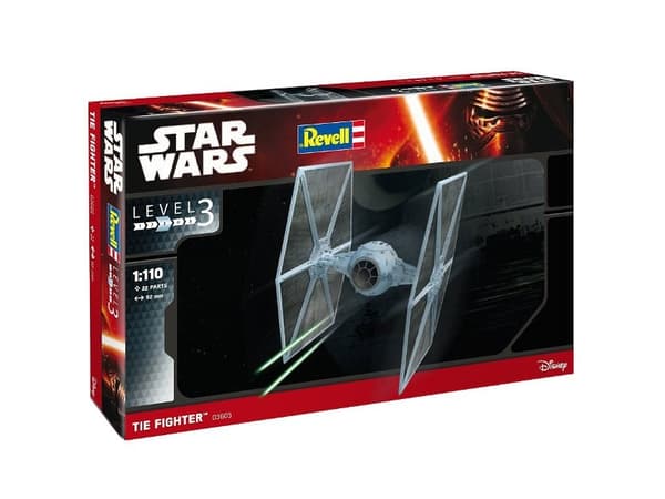 Revellin Star Wars TIE Fighter -mallisarja, mittakaava 1:110, taso 3, uskollinen jäljennös monine yksityiskohtineen, helppo liimata ja maalata, 03605