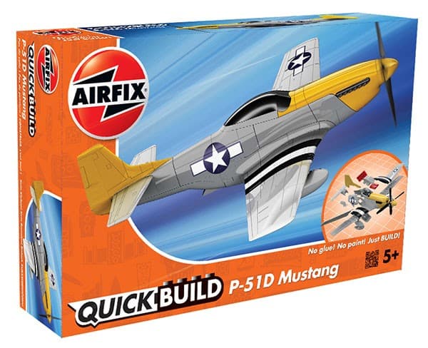 Airfix J6016, Flymodell med fastvinge, Monteringssett, Mustang P-51D, Alle kjønn, Plast, 38 stykker