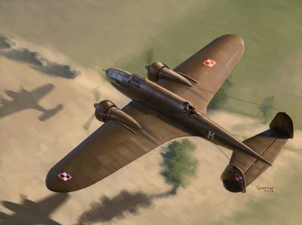 Ibg Plastmodell av PZL.37B I Łoś