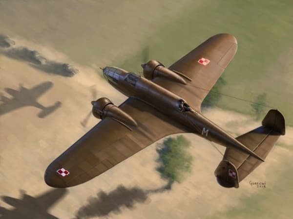 Ibg Plastmodell av PZL.37B I Łoś