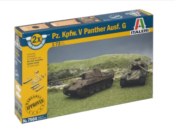 Italeri PZ. KPFW. V PANTHER AUSF.G, 1:72, Monteringssett, Tank, PZ. KPFW. V PANTHER AUSF.G, Plastikk, Second World War