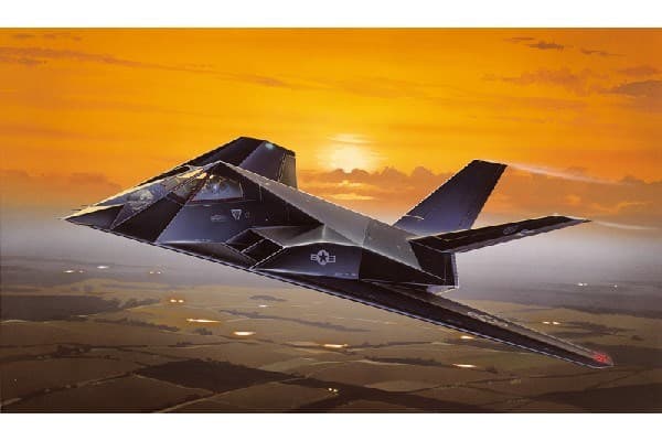 Italeri F-117A Nighthawk, Luftfarkostmodell med fast vinge, Monteringssats, 1:72, F-117A Nighthawk, Alla, Plast