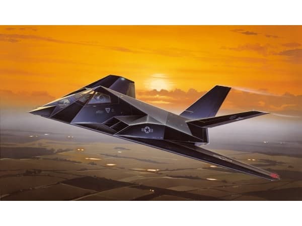 Italeri F-117A Nighthawk, Luftfarkostmodell med fast vinge, Monteringssats, 1:72, F-117A Nighthawk, Alla, Plast