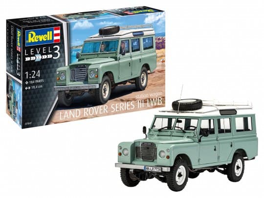 Revell Land Rover Series III, Monteringssats, 1:24, Land Rover Series III, Alla, Plast, 184 styck