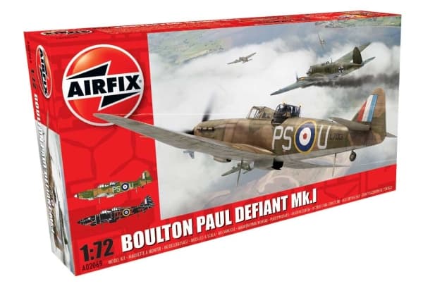 Airfix A02069, Luftfarkostmodell med fast vinge, Monteringssats, 1:72, Boulton Paul Defiant Mk.I, Alla, Plast