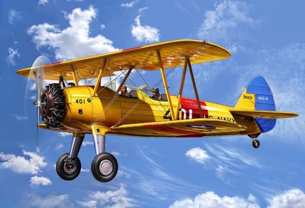 Revell Stearman Kaydet, Flymodell med fastvinge, Monteringssett, 1:72, Stearman Kaydet, Hankjønn, Plast