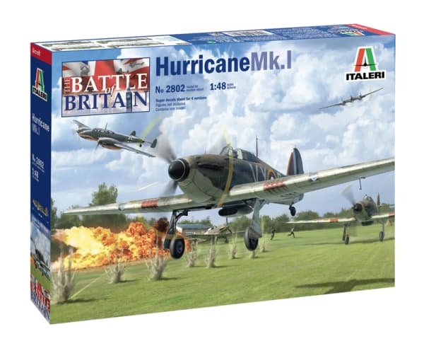 Italeri Hurricane Mk.I, Monteringssats, 1:48, Hurricane Mk.I, Alla, Plast, Militärflygplan