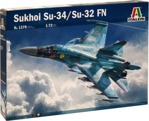 Italeri SUKHOI SU-34/SU-32 FN, Fixed-wing aircraft model, Kokoamispakkaus, 1:72, SUKHOI SU-34/SU-32 FN, Ei sukupuolirajoitusta, Muovi