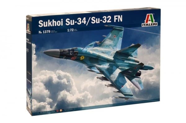 Italeri SUKHOI SU-34/SU-32 FN, Fixed-wing aircraft model, Kokoamispakkaus, 1:72, SUKHOI SU-34/SU-32 FN, Ei sukupuolirajoitusta, Muovi