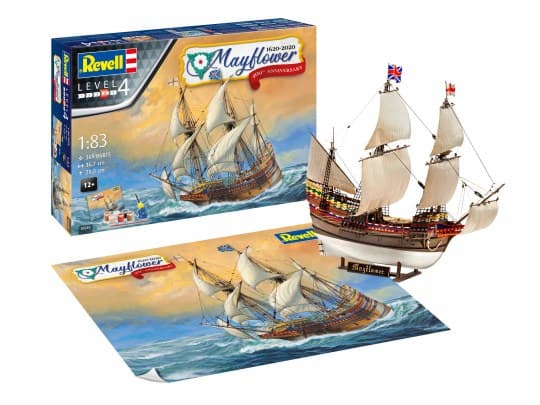 Revell Mayflower - 400th Anniversary, Segelfartygsmodell, Monteringssats, 1:83, Mayflower - 400th Anniversary, Alla, Plast